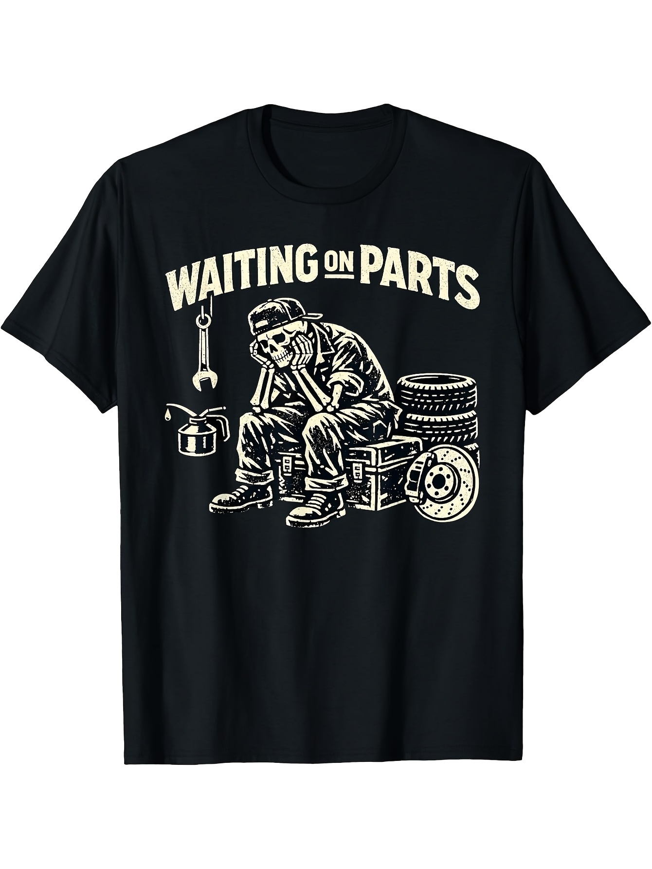 Auto Repair Shop Design - Camiseta de Mecânico Divertida com Crânio