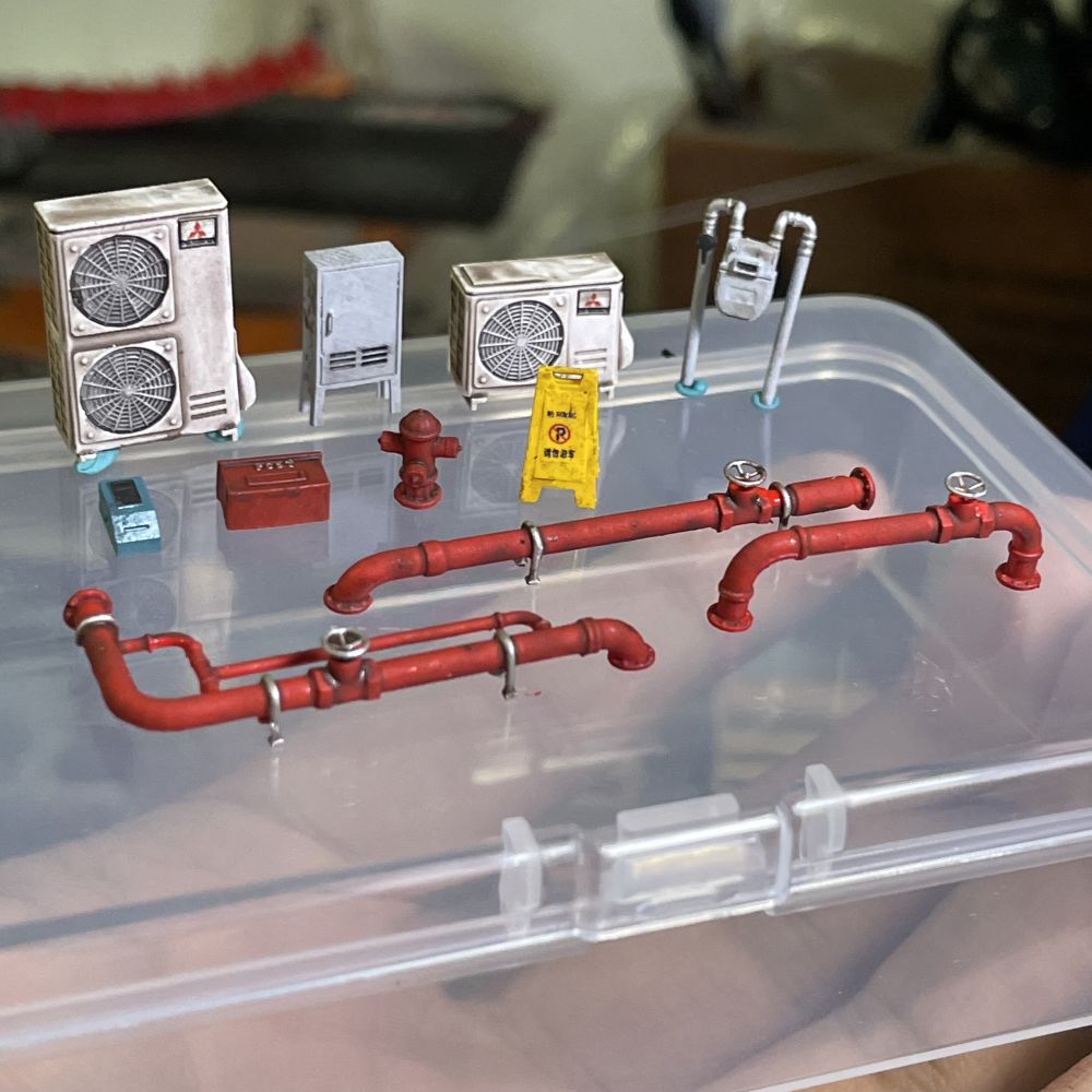 Auto Repair Shop Japan - Diorama 1:64 ar condicionado modelo modificação