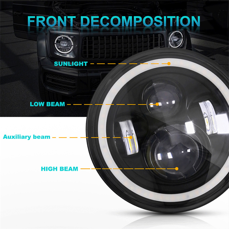 7 Polegada led farol branco ha - Headlight Aiming Tool avaliação e preço